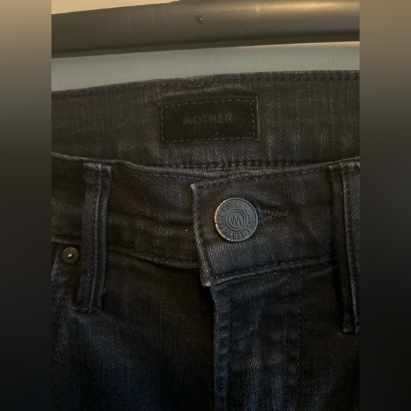 MOTHER | Insider Crop Two Step Fray, Black Wash, Women’s Size 24 - Picture 7 of 11